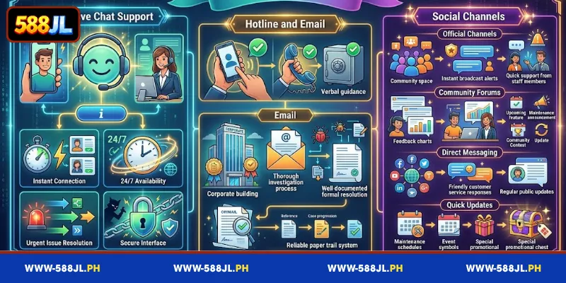 Available Contact Us Channels at 588JL